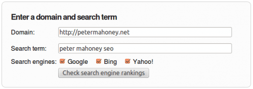 Check your search engine rankings, a helpful little tool - Mahoney Web Marketing