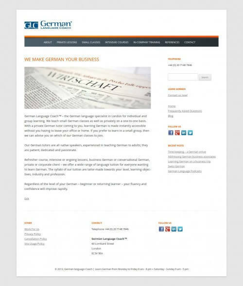 New site launched! languageclinic.co.uk - Mahoney Web Marketing