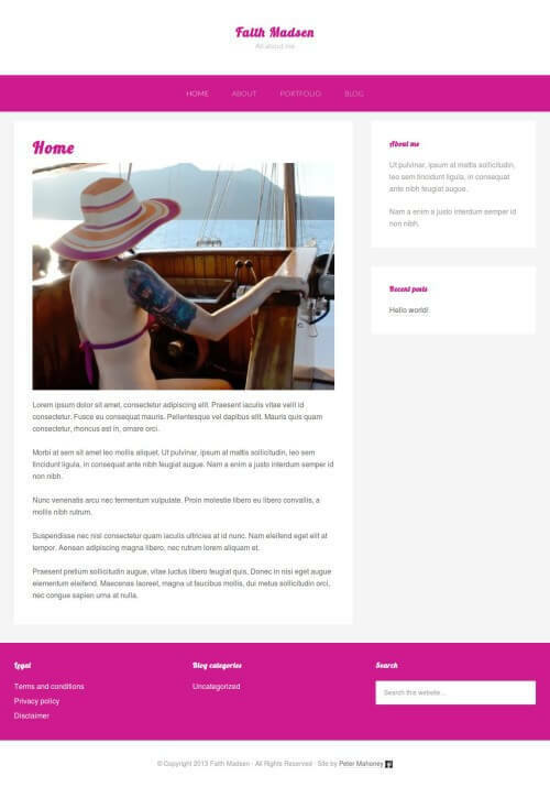 Personal site, responsive design - Mahoney Web Marketing