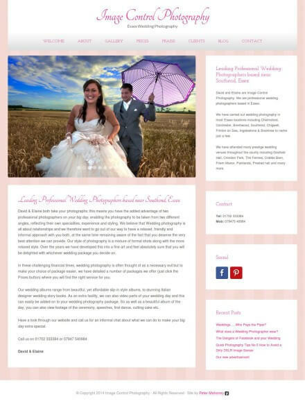 New site: Essex Wedding Photographers - Mahoney Web Marketing